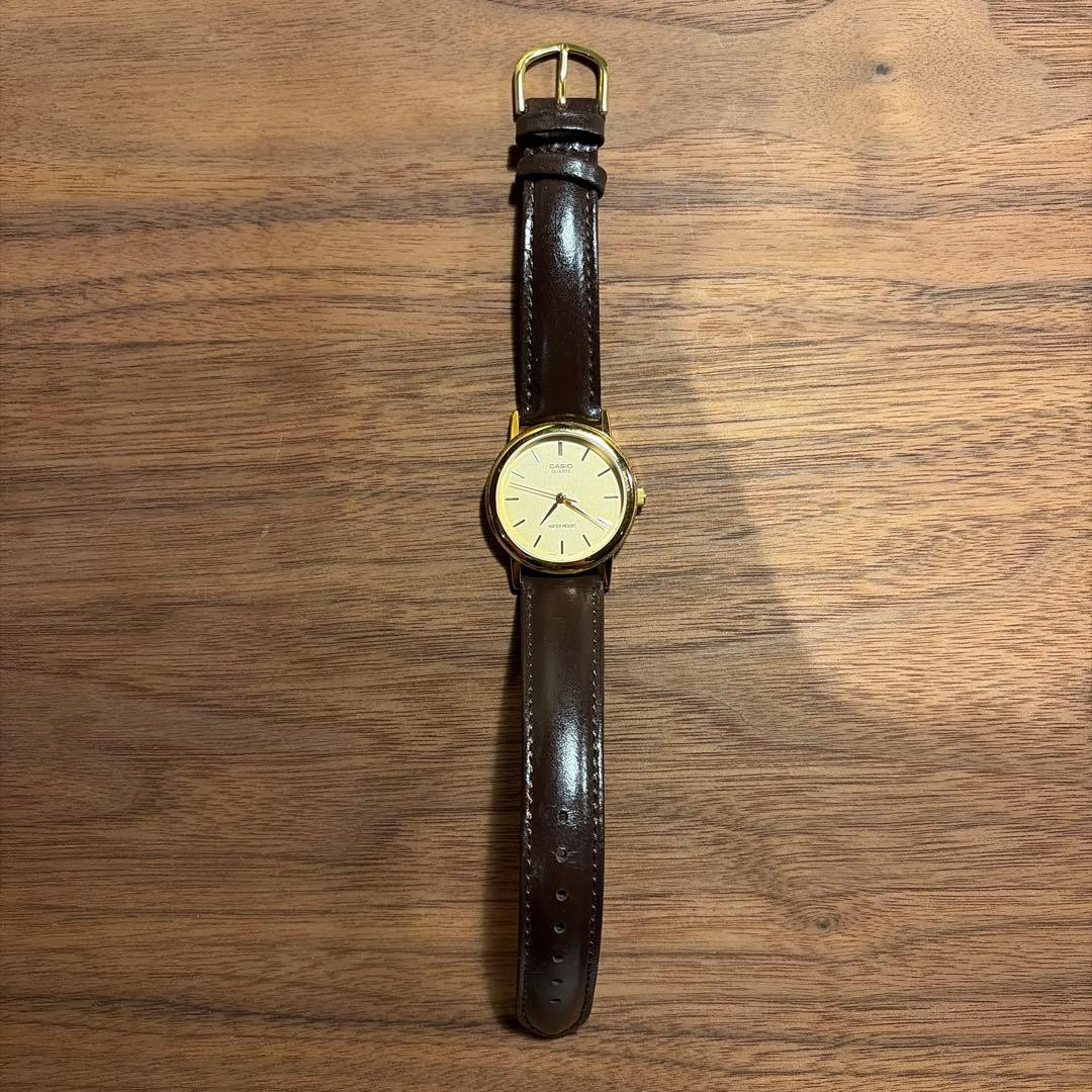 未使用　CASIO カシオ MTP-1095 ゴールド ブラウン — image 2