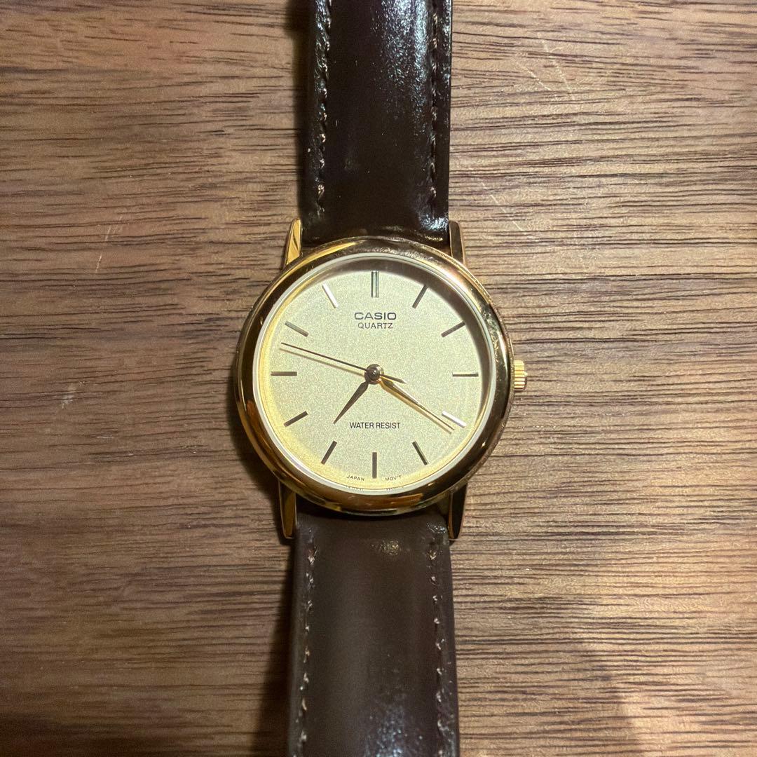 未使用　CASIO カシオ MTP-1095 ゴールド ブラウン — image 3