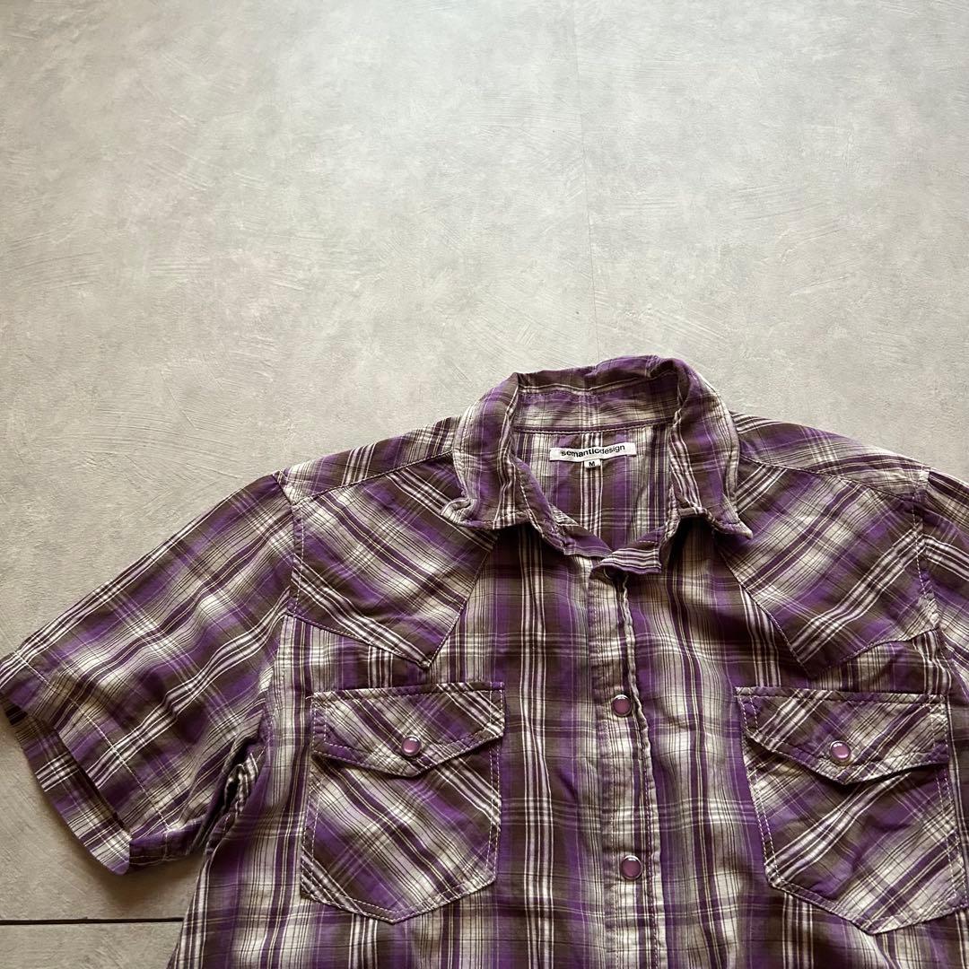 archive grunge ombre check shirt y2k — image 2