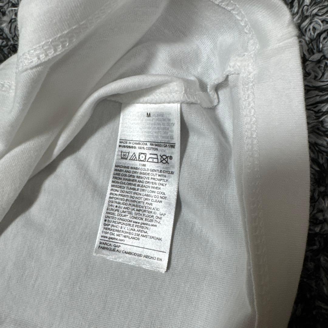 【新品タグ付き】GAP ギャップ デカロゴ ホワイト M ユニセックス 半袖 — image 5