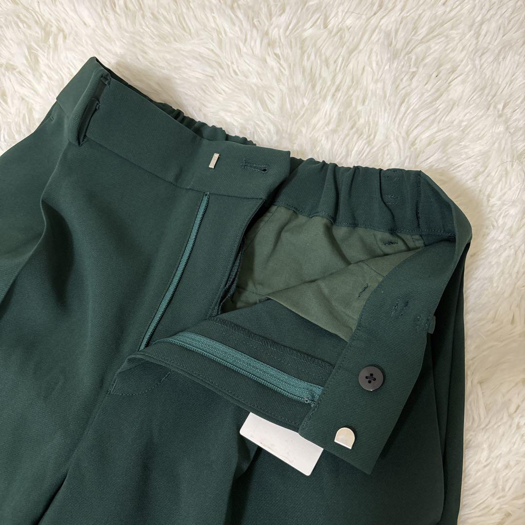 新品❤️tk. TAKEO KIKUCHI ワイドフレアパンツ　F グリーン — image 4