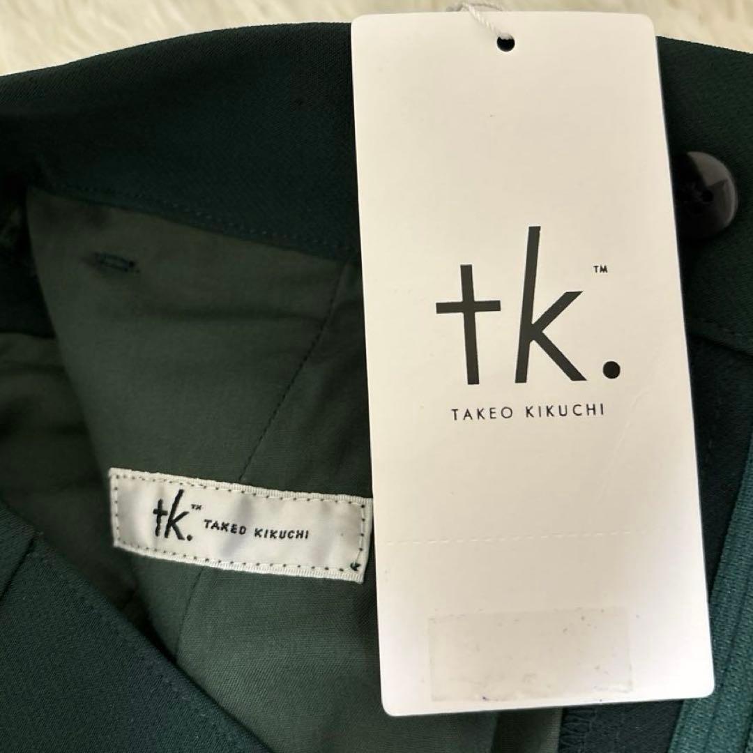 新品❤️tk. TAKEO KIKUCHI ワイドフレアパンツ　F グリーン — image 5