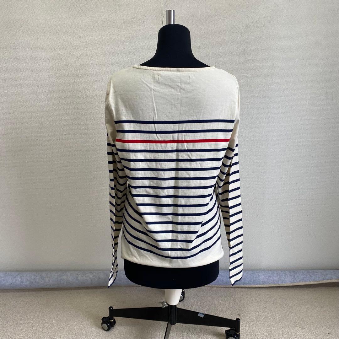 レディース ロングTシャツ ボーダー柄 ホワイト系 M — image 3