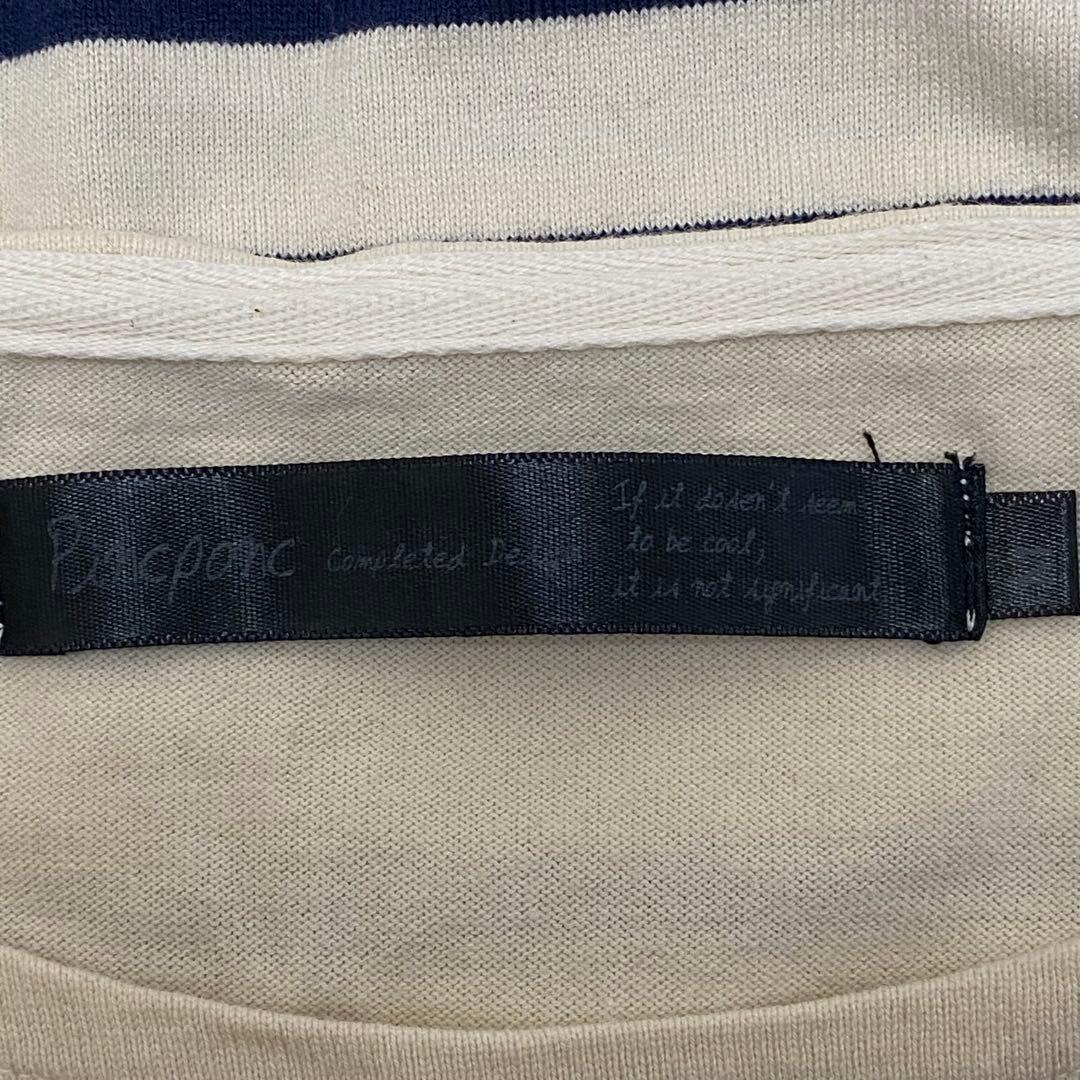 レディース ロングTシャツ ボーダー柄 ホワイト系 M — image 4