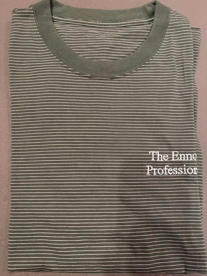 ENNOY S/S Border T-Shirt (GREEN × WHITE) — image 2