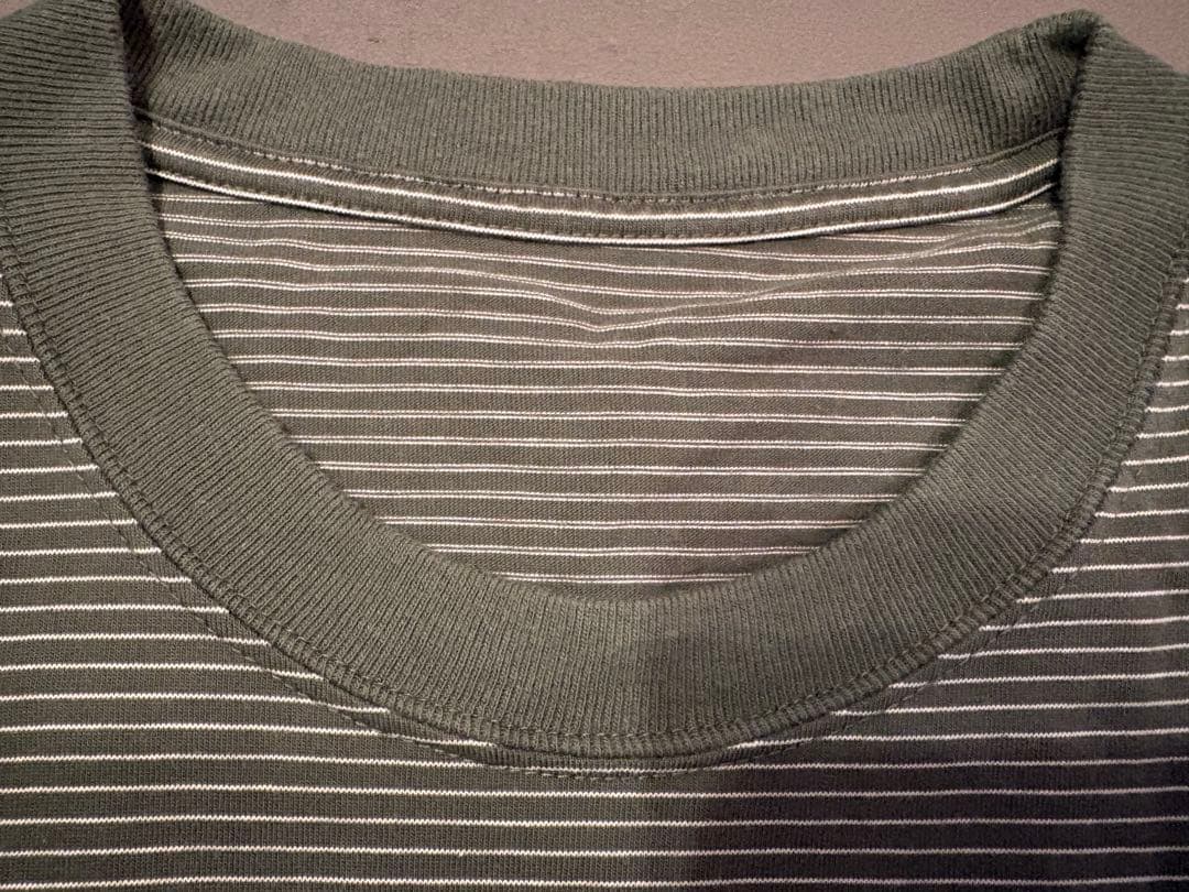ENNOY S/S Border T-Shirt (GREEN × WHITE) — image 4