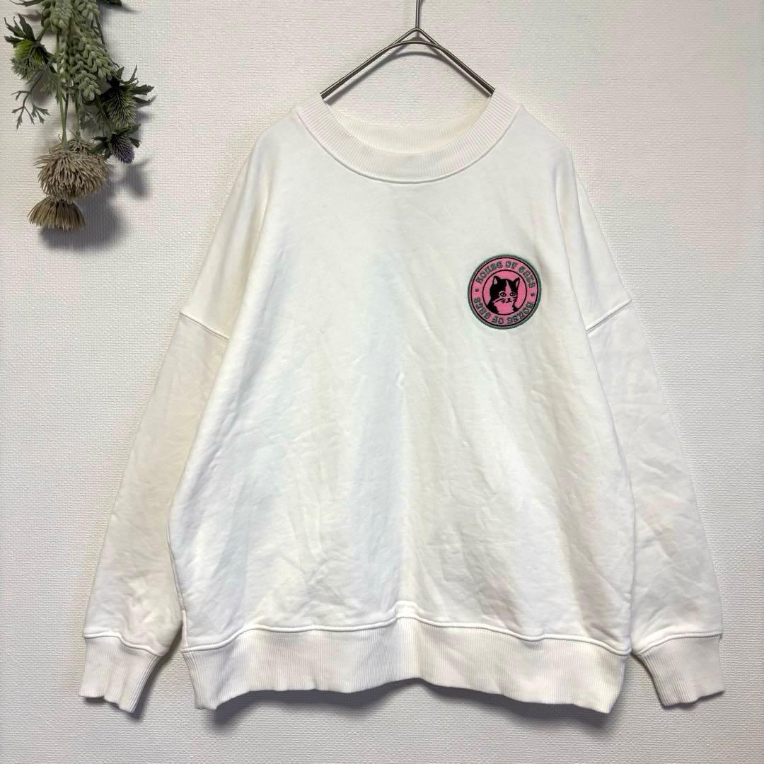 OLIVER BONAS｜猫プリントスウェット｜トレーナー｜オーバーサイズ｜海外 — image 2