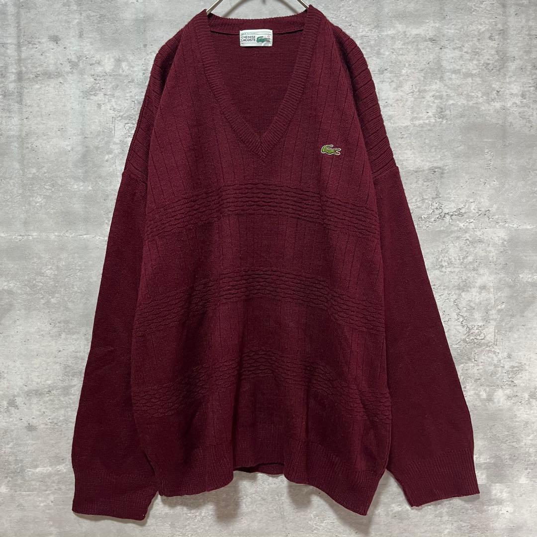 【フランス製】LACOSTE Vネック ニット セーター 古着 ビンテージ — image 5