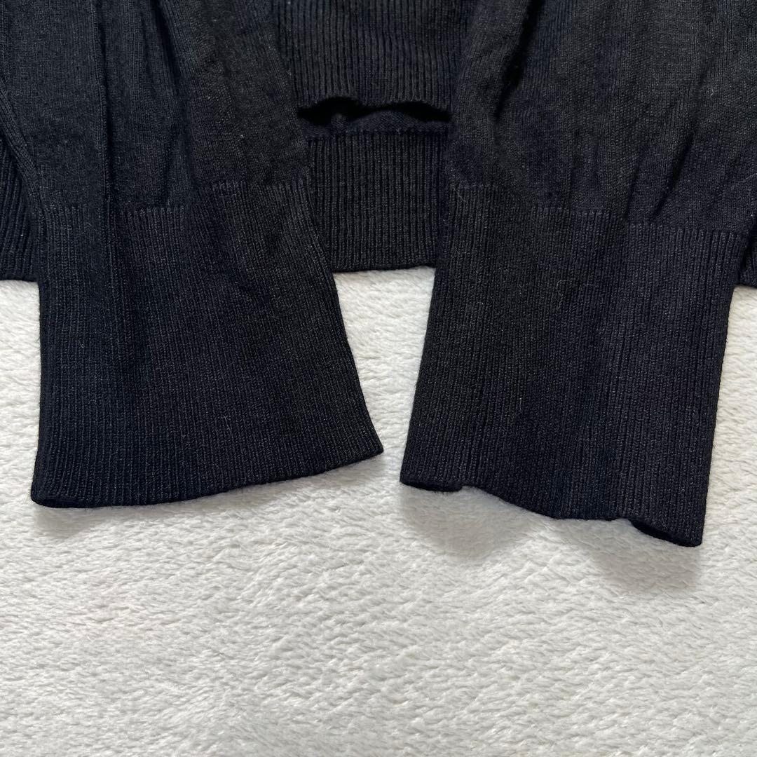 ZARA MAN ザラVネック ニット セーター S 黒 薄手 タイト シンプリ — image 4