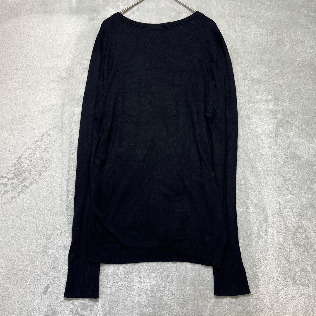 ZARA MAN ザラVネック ニット セーター S 黒 薄手 タイト シンプリ — image 5