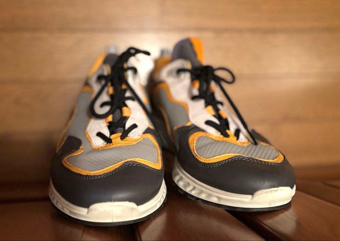 ecco エコー　ST1 スニーカー グレー×オレンジ 26.5〜27.0cm — image 2