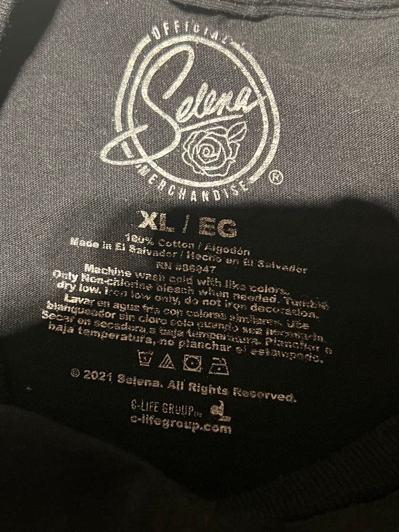 古着　アーティスト　Selena グラフィック Tシャツ ブラック XL — image 2