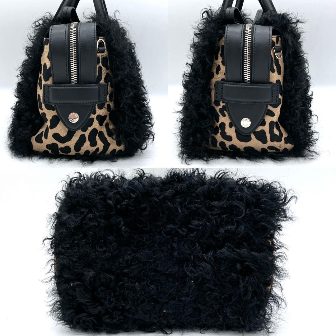 【TOD'S】2wayバッグ　ファーバッグ　Dスタイリング　レオパード柄 — image 5