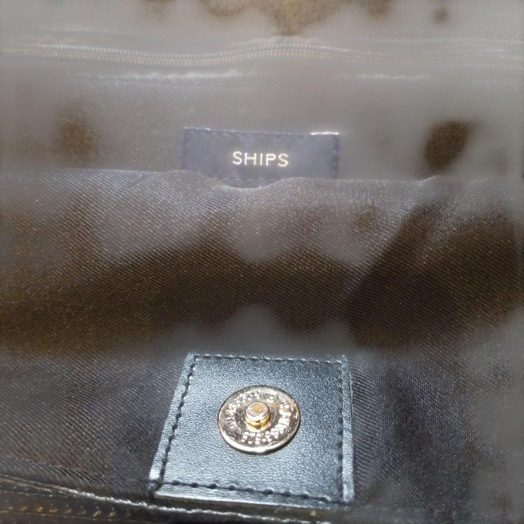 SHIPS バンブーハンドル かごバッグ ブラック — image 3
