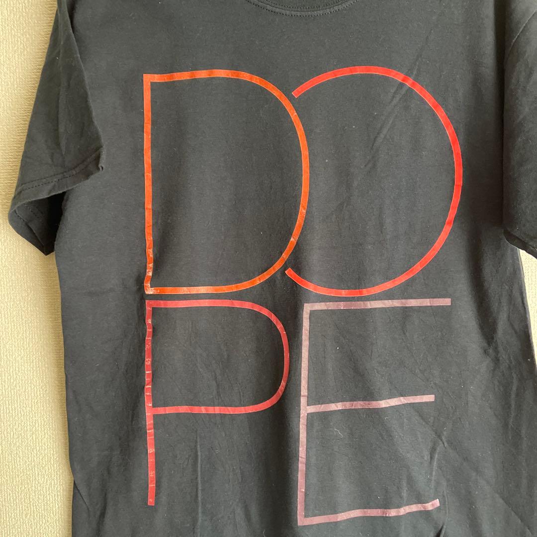 古着DOPE ロゴプリント ブラック Tシャツ — image 3