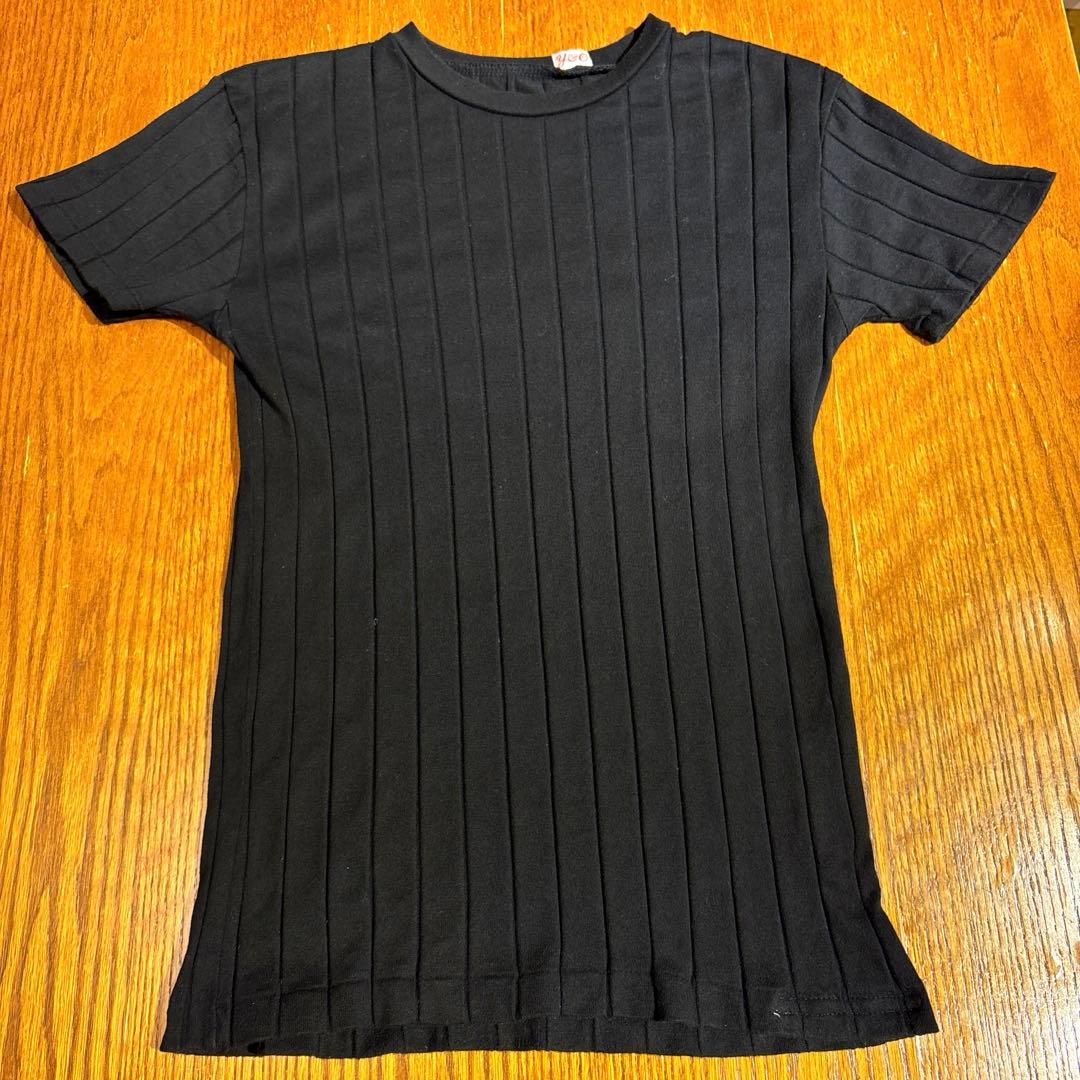 美品‼️✨【YOUNG & OLSEN】黒ブラック リブ 袖Tシャツ — image 2