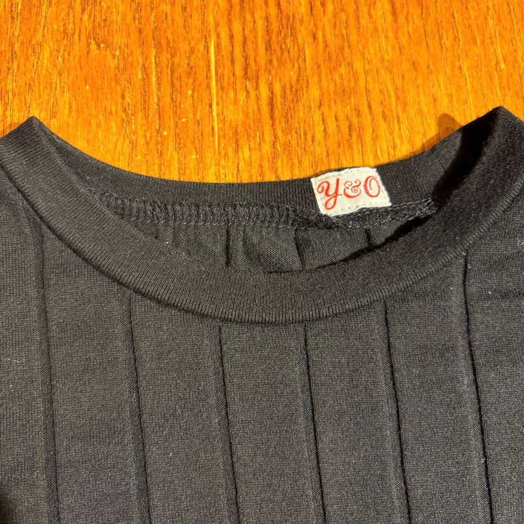 美品‼️✨【YOUNG & OLSEN】黒ブラック リブ 袖Tシャツ — image 4