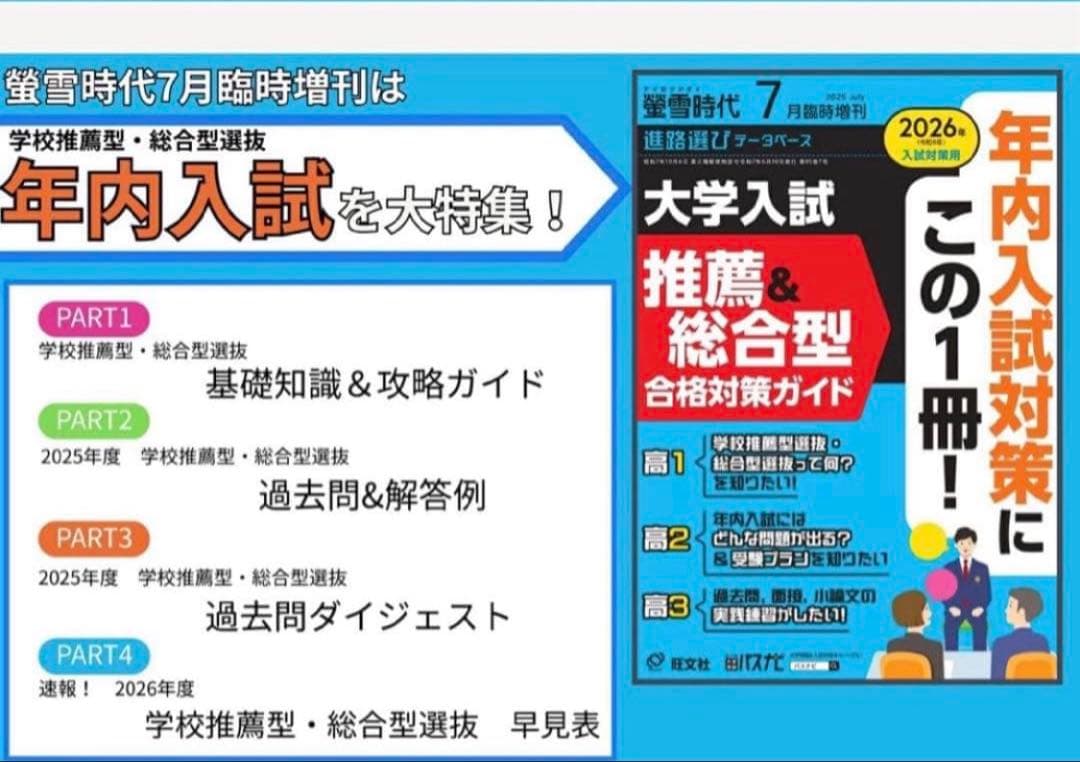 【新品未使用】螢雪時代　7月臨時増刊　旺文社 — image 2