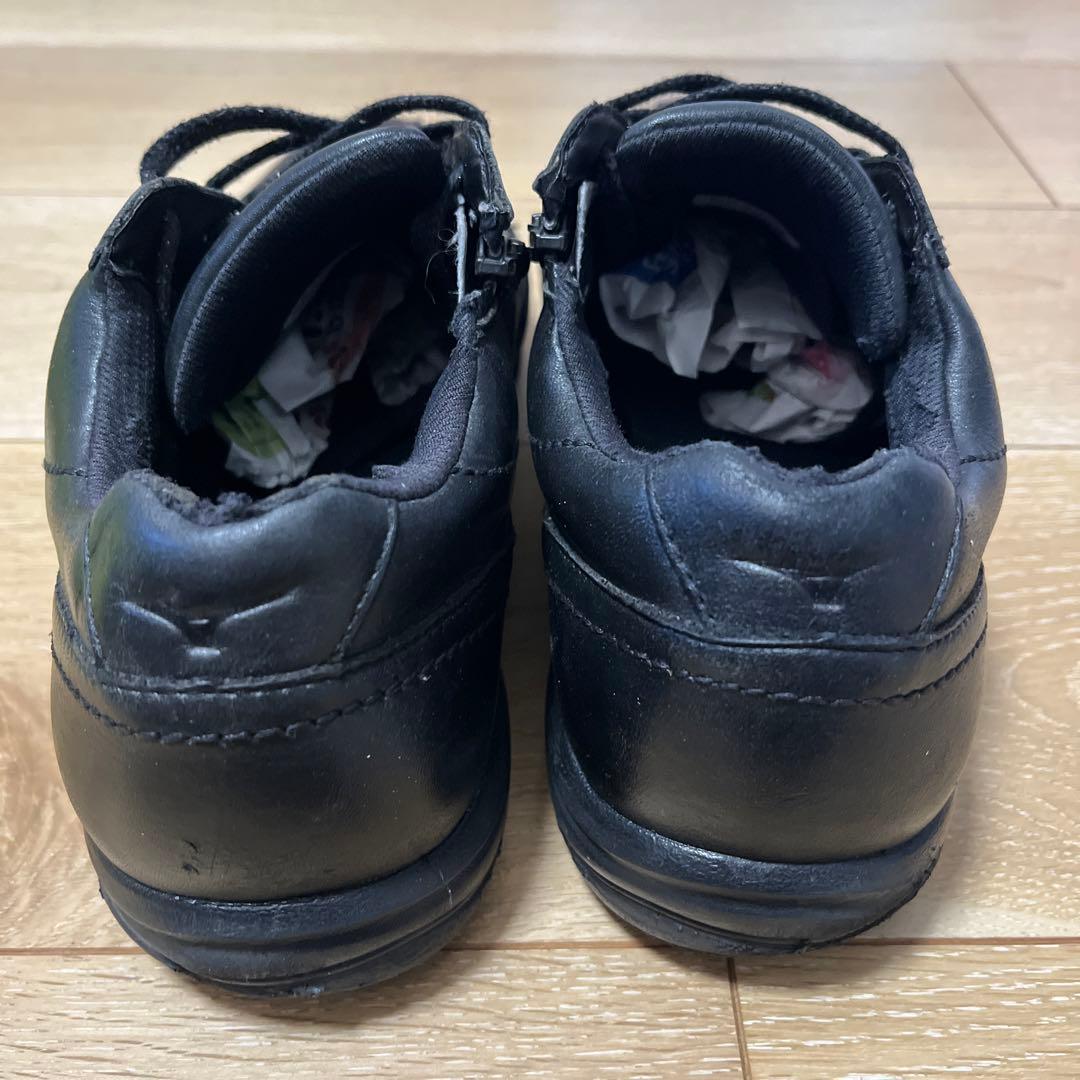 ミズノ　GORE-TEX 革　ブラック レザー スニーカー ファスナー付き — image 3