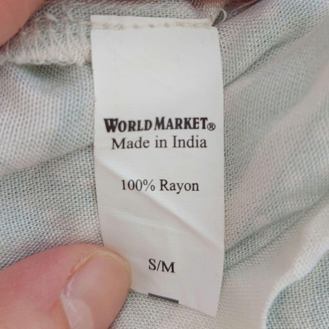 World Market リーフ柄 マキシワンピース S/M — image 4