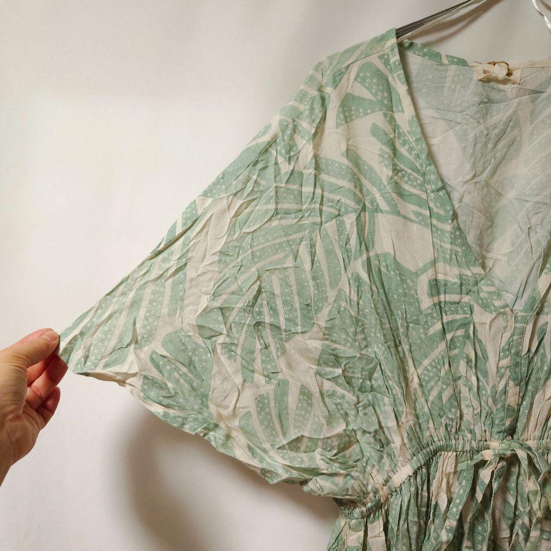 World Market リーフ柄 マキシワンピース S/M — image 5