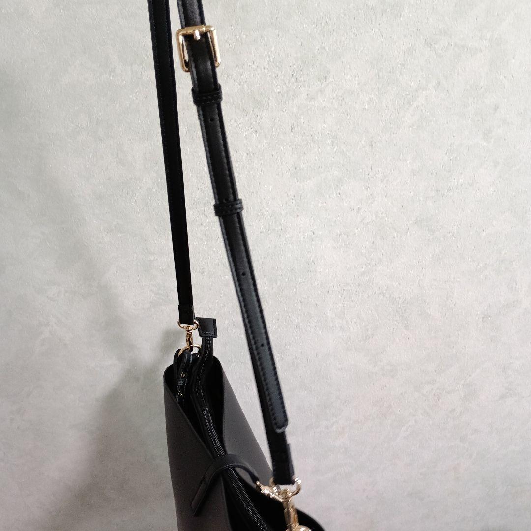 2WAY ハンドバッグ ショルダーバッグ ブラック — image 3