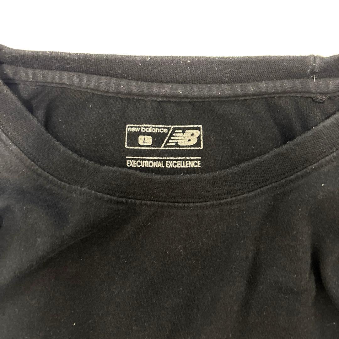 New Balance ニューバランス Tシャツ ブラック ゴールドロゴ L — image 3
