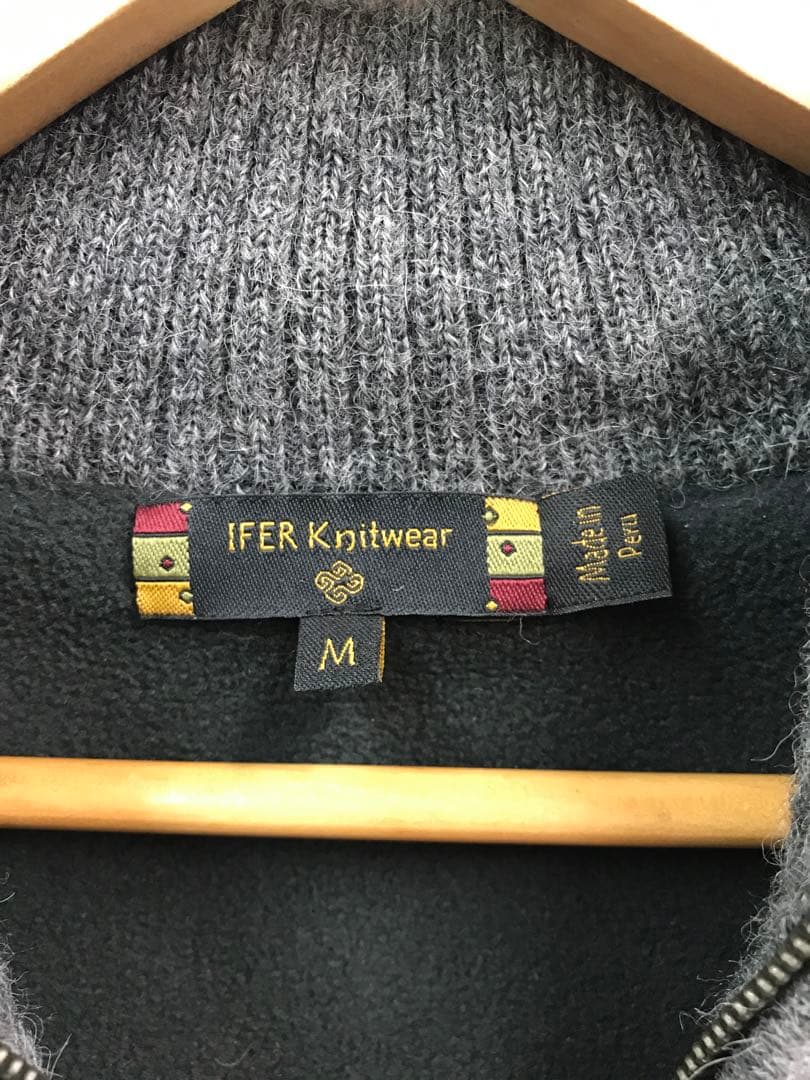 IFER knitwear ペルー製 コンドル柄 ジャガード ニットジャケット — image 2