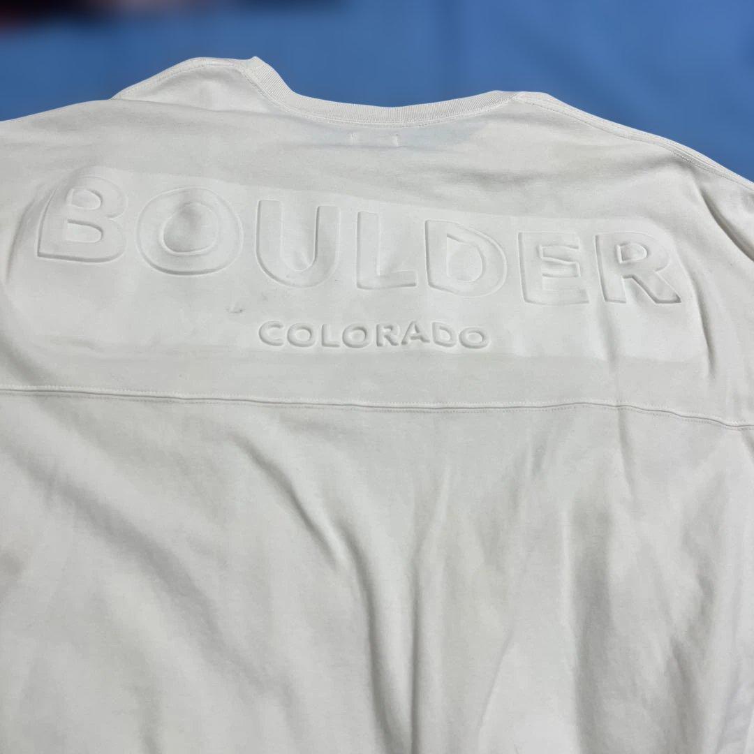 CAMP7 オーバーサイズ エンボス加工 Tシャツ ホワイト — image 3
