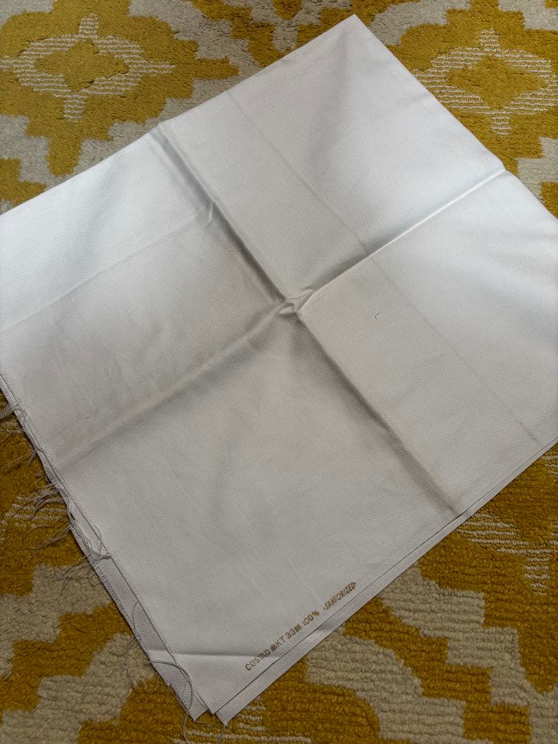 COSMO 刺繍布　KT33 白 綿100% — image 2