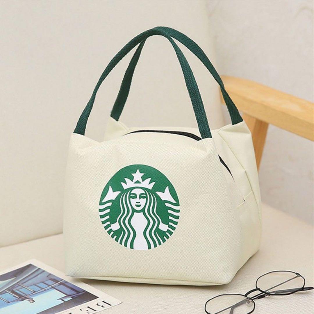 海外スターバックス限定弁当入れ 保冷バッグ　新品手提げバッグ　ホワイト — image 3