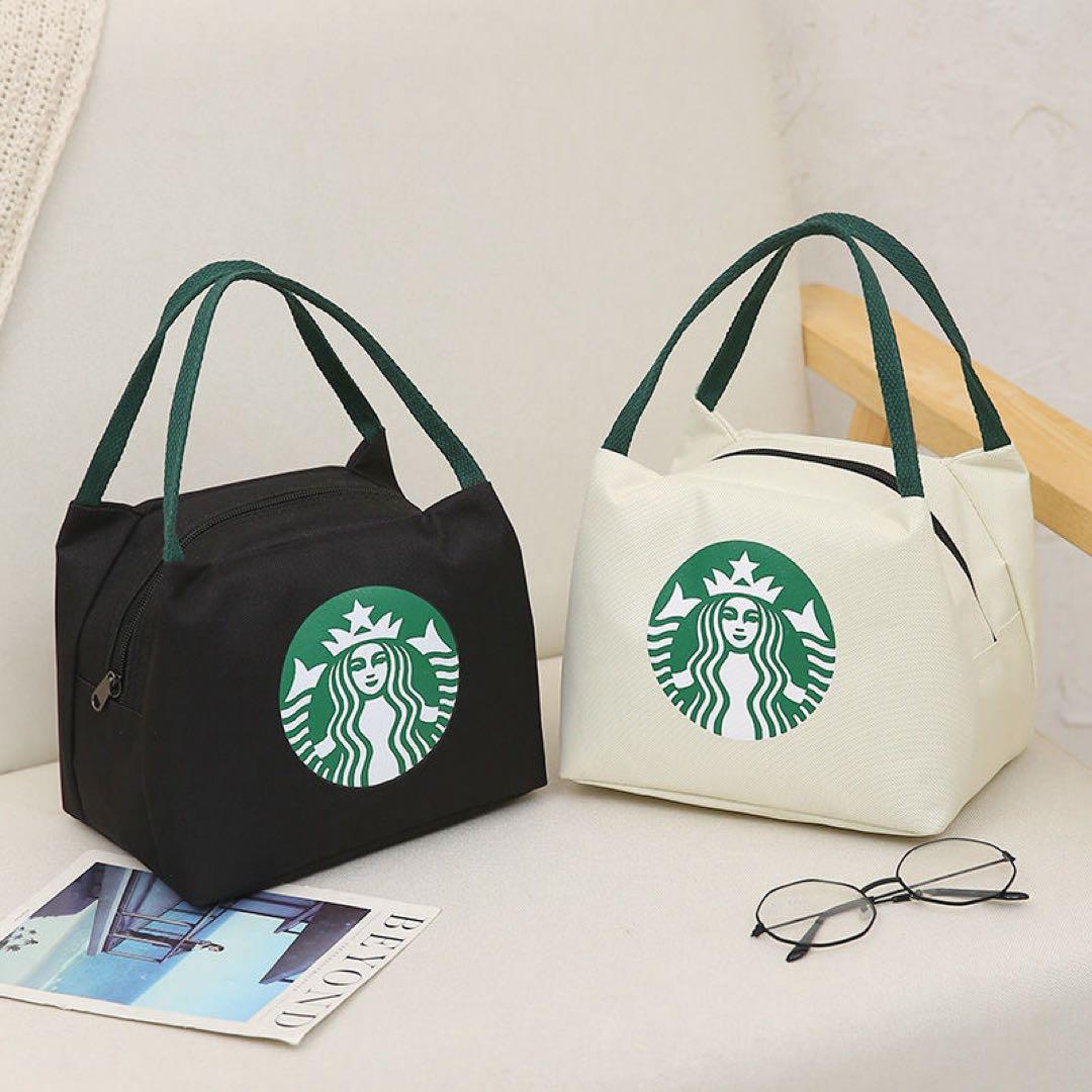 海外スターバックス限定弁当入れ 保冷バッグ　新品手提げバッグ　ホワイト — image 4