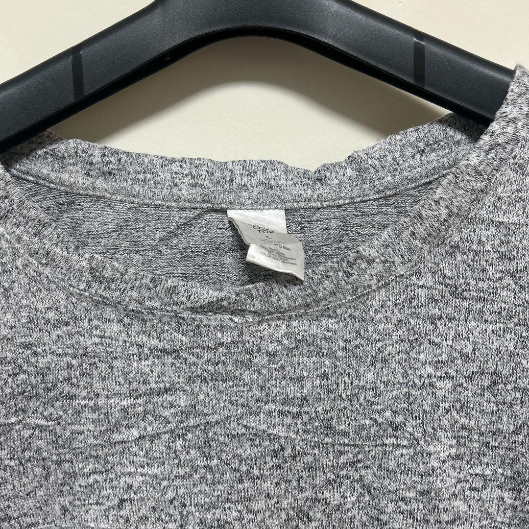 Cozy Top 【L】長袖 グレー ロンT 秋冬 — image 3