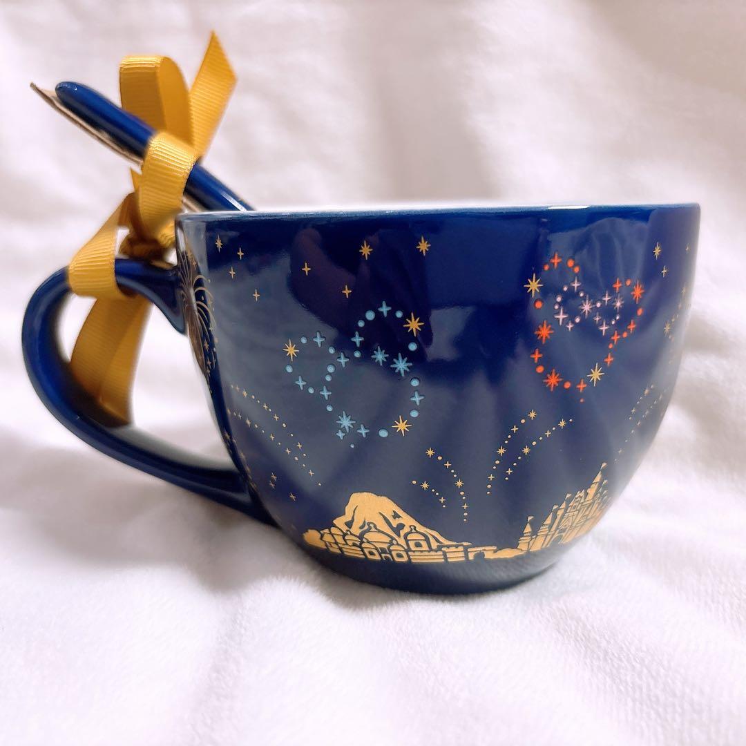【新品】東京ディズニーリゾート　スープカップ　スプーン付　花火　ミッキーシェイプ — image 4