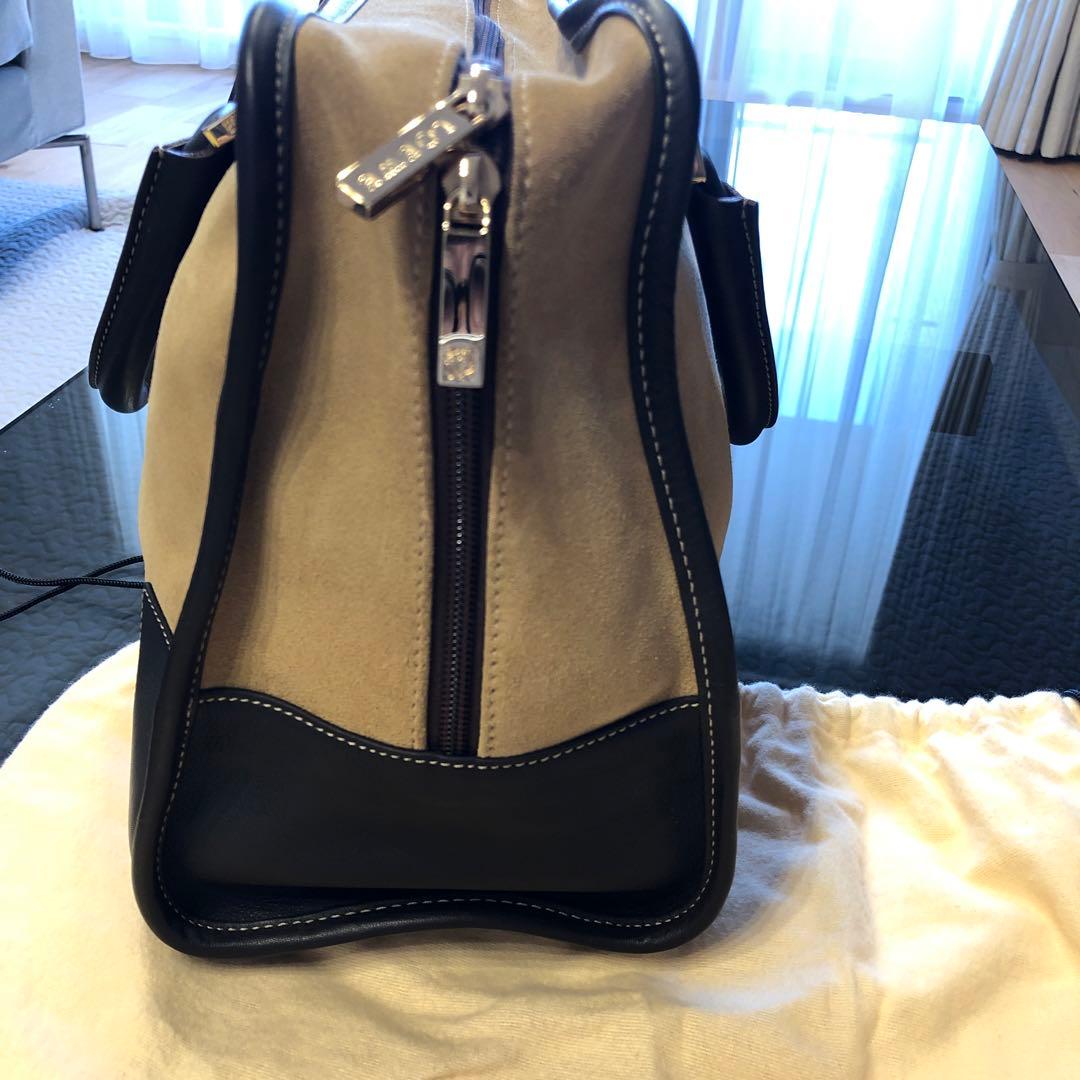 LOEWEハンドバッグ アマソナ ベージュ×ダークブラウン レザー — image 3