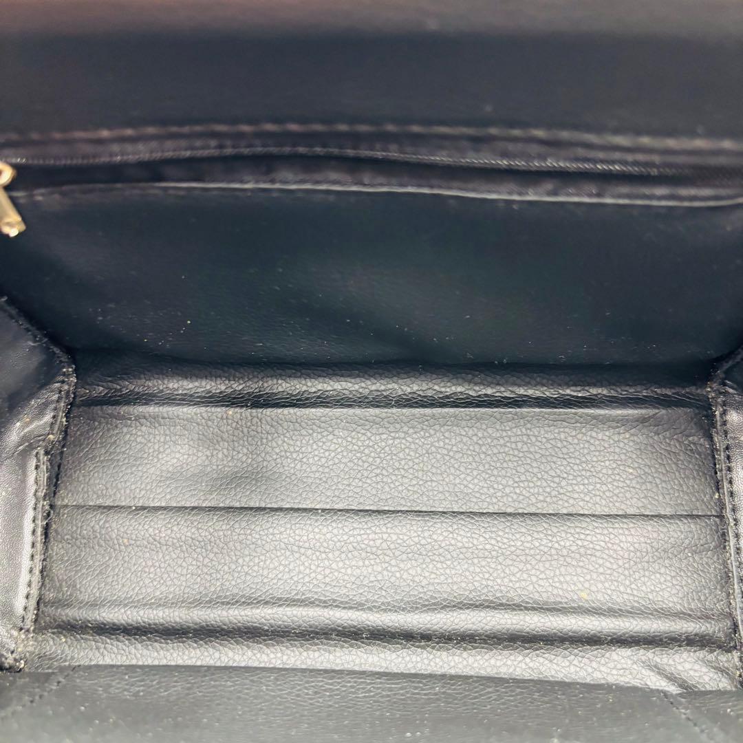CHASLER&KHTTE 2WAY ハンドバッグ ショルダー 黒 ポンポン付き — image 5