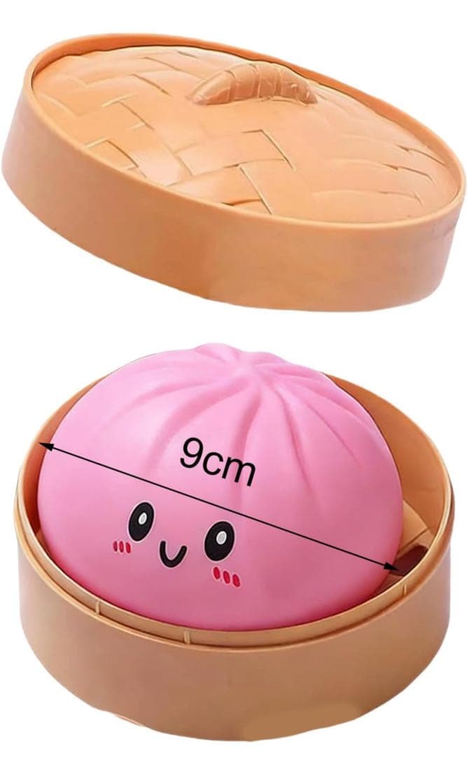 【希少】肉まんスライムスクイーズ☆せいろ入り☆水色☆ — image 5