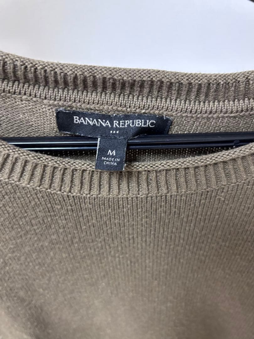 BANANA REPUBLIC クルーネックニット カーキ Mサイズ — image 3