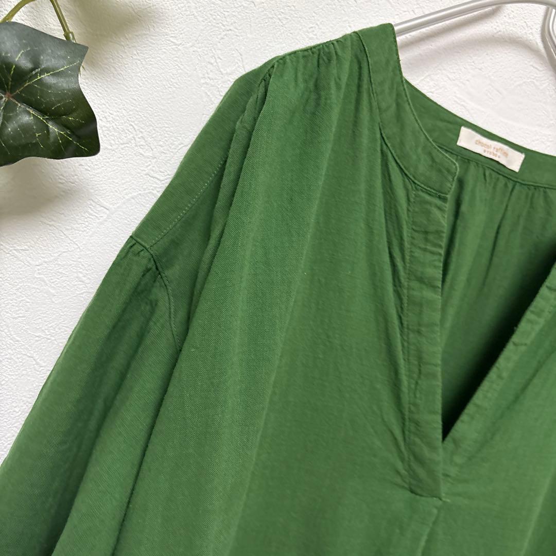美品 chocol raffine robe◇コットンワンピース F グリーン — image 4