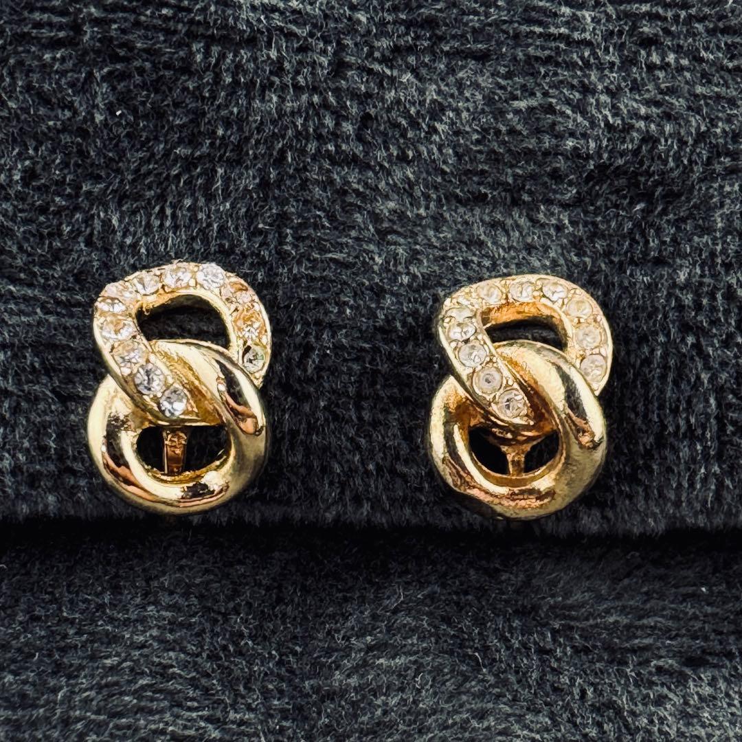 GERMANY刻印　クリスチャンディオール 　ビジュー クリップ式 イヤリング — image 4