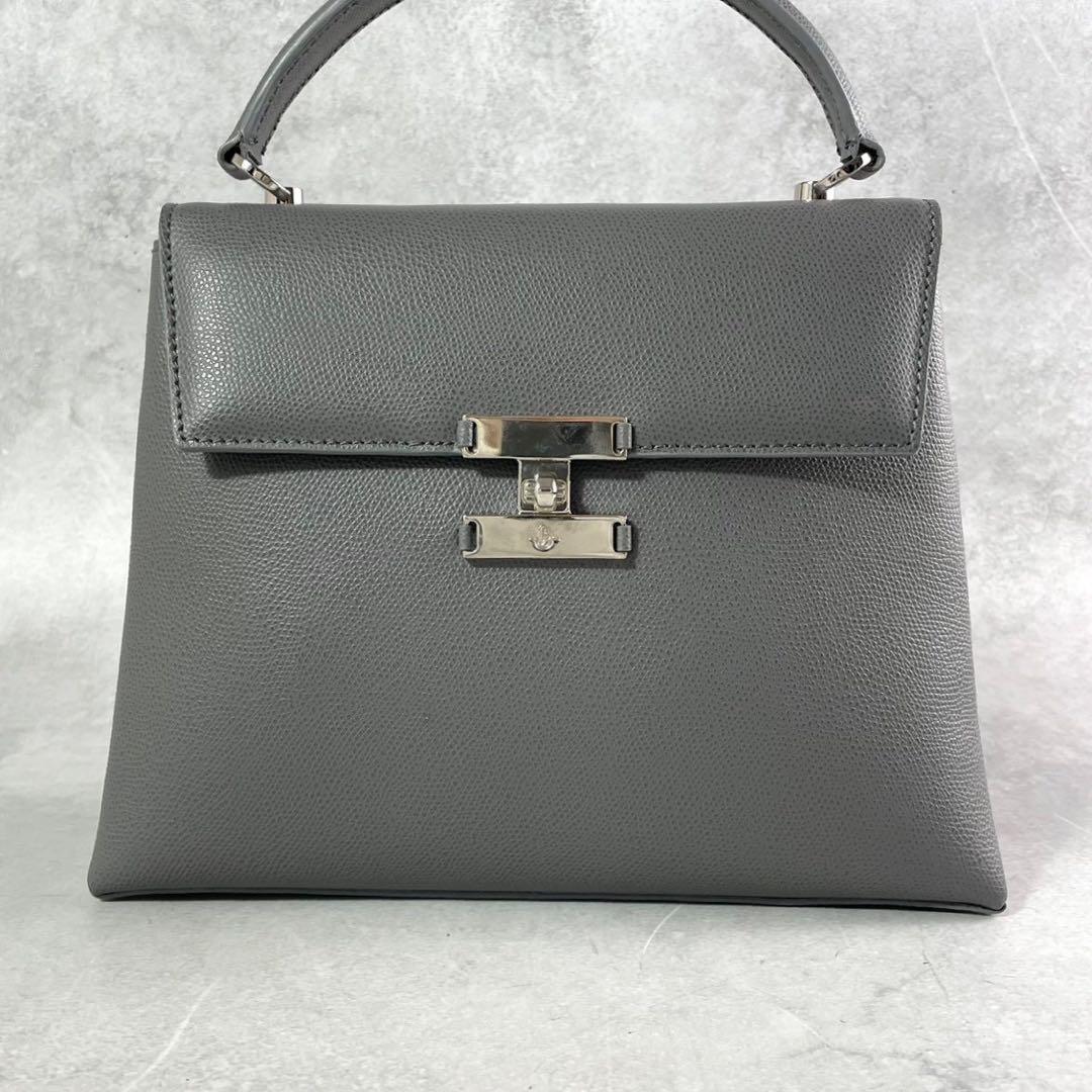 未使用級 ✨カルボッティ New Lady 323 レザー ダークグレー — image 2