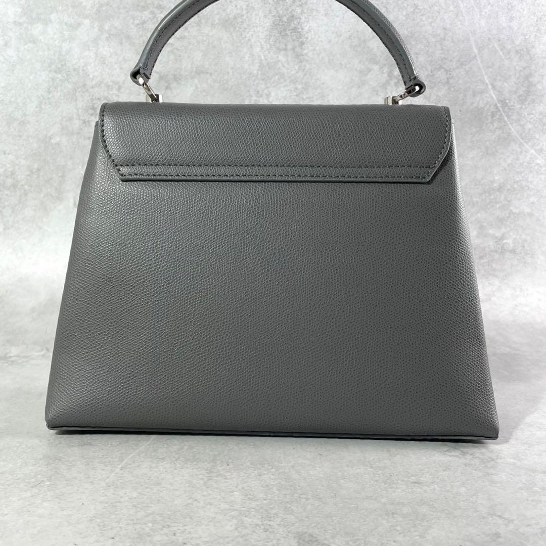 未使用級 ✨カルボッティ New Lady 323 レザー ダークグレー — image 3