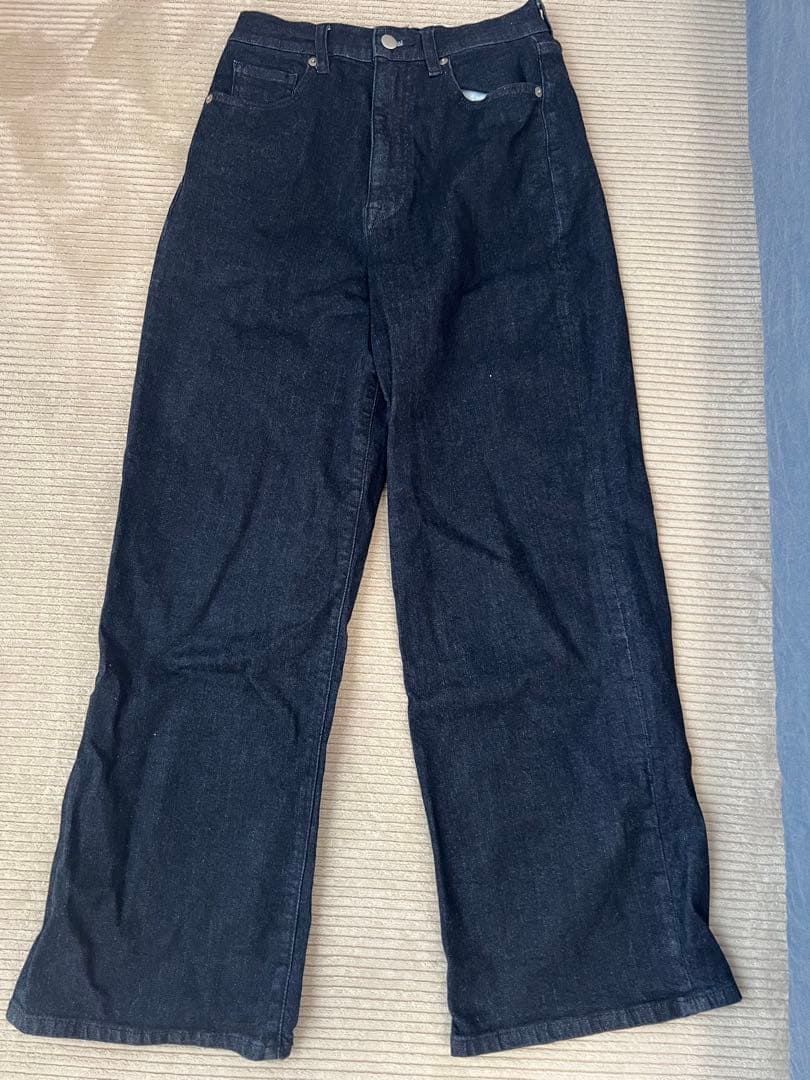 【UNFILO DENIM】撥水ストレッチ ワイドストレートデニム　S — image 3