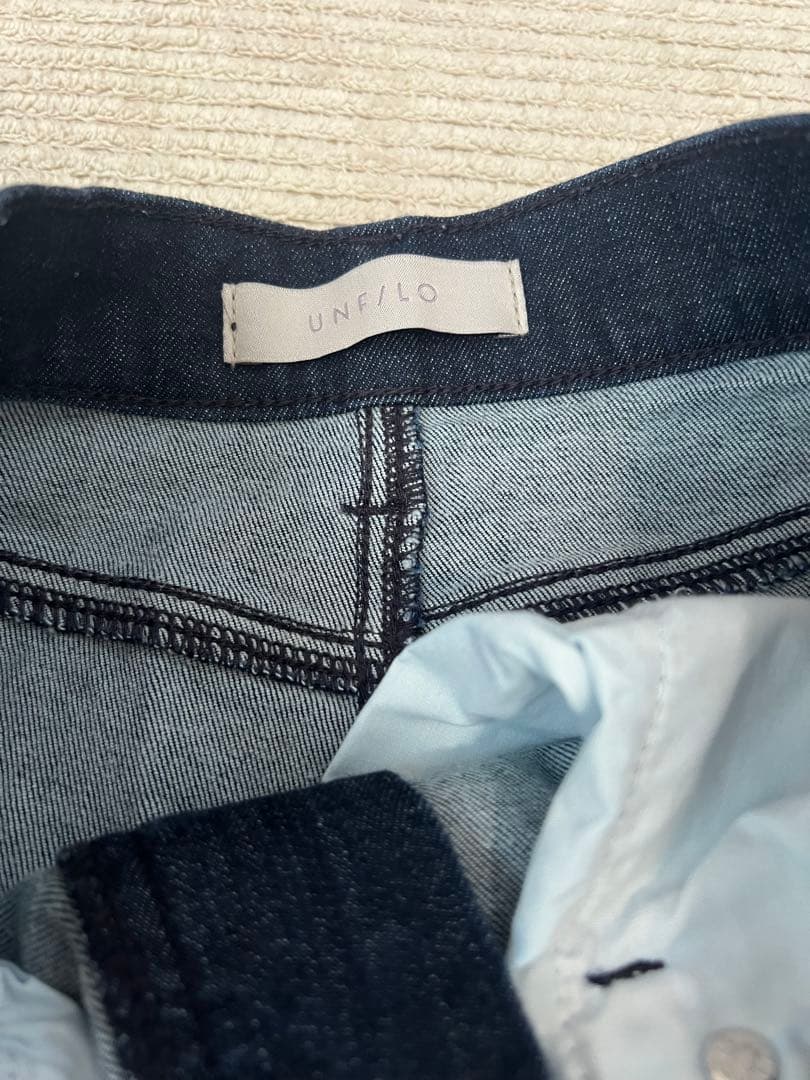 【UNFILO DENIM】撥水ストレッチ ワイドストレートデニム　S — image 4