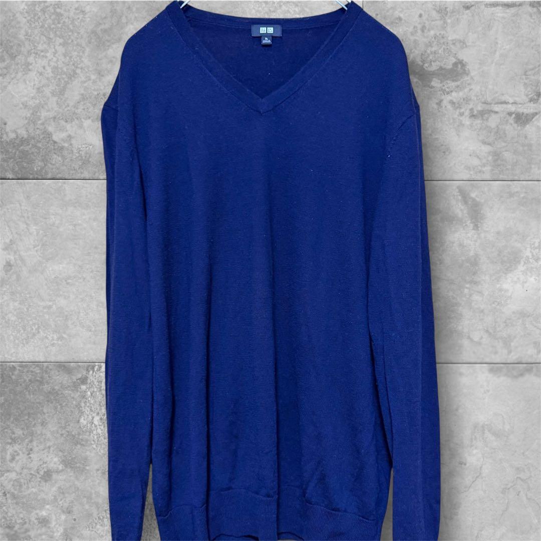 【匿名配送】UNIQLO エクストラファインメリノ Vネックセーター XL — image 2