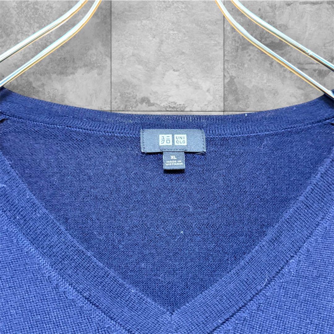 【匿名配送】UNIQLO エクストラファインメリノ Vネックセーター XL — image 3