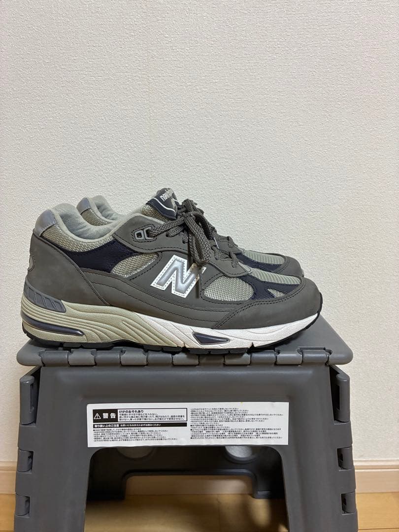 美品　ニューバランス991 英国製　グレー/ネイビー — image 4