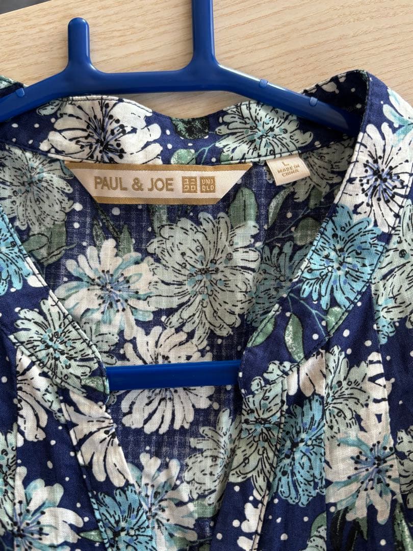 PAUL & JOE ポールアンドジョー 花柄ワンピース ネイビー 総柄 七分袖 — image 2