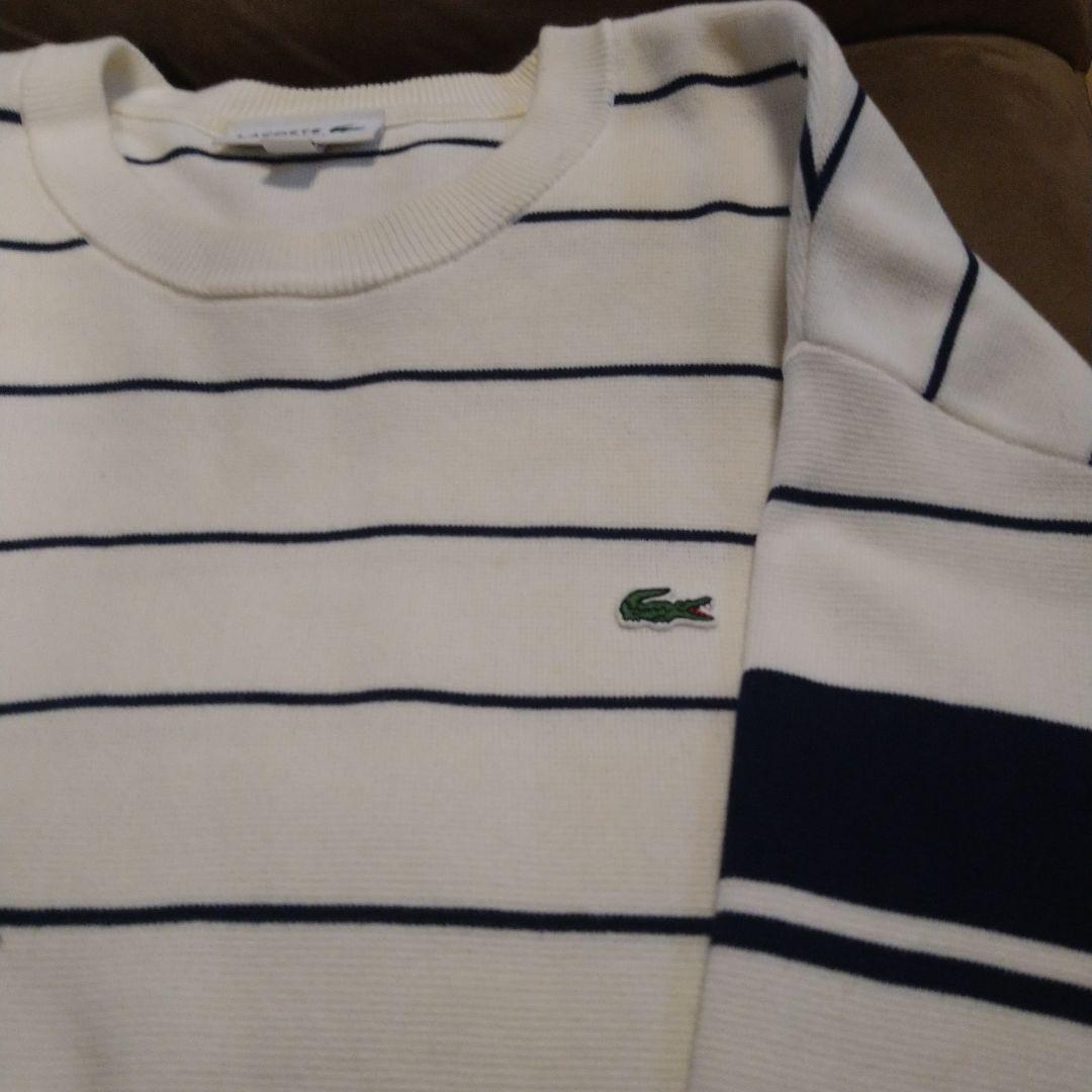 LACOSTE ボーダー ニット セータ 綿コットン — image 2