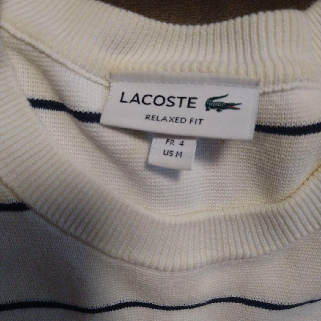 LACOSTE ボーダー ニット セータ 綿コットン — image 3